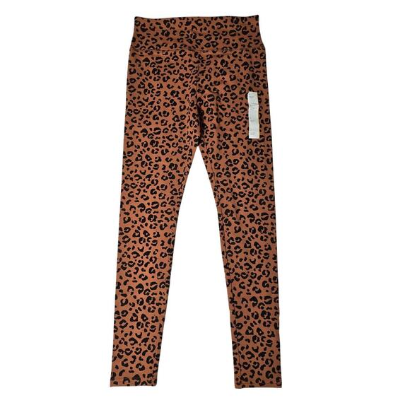 Wild Fable Brown Black Leopard Print High Rise Leggings Size Small - Picture 1 of 7
